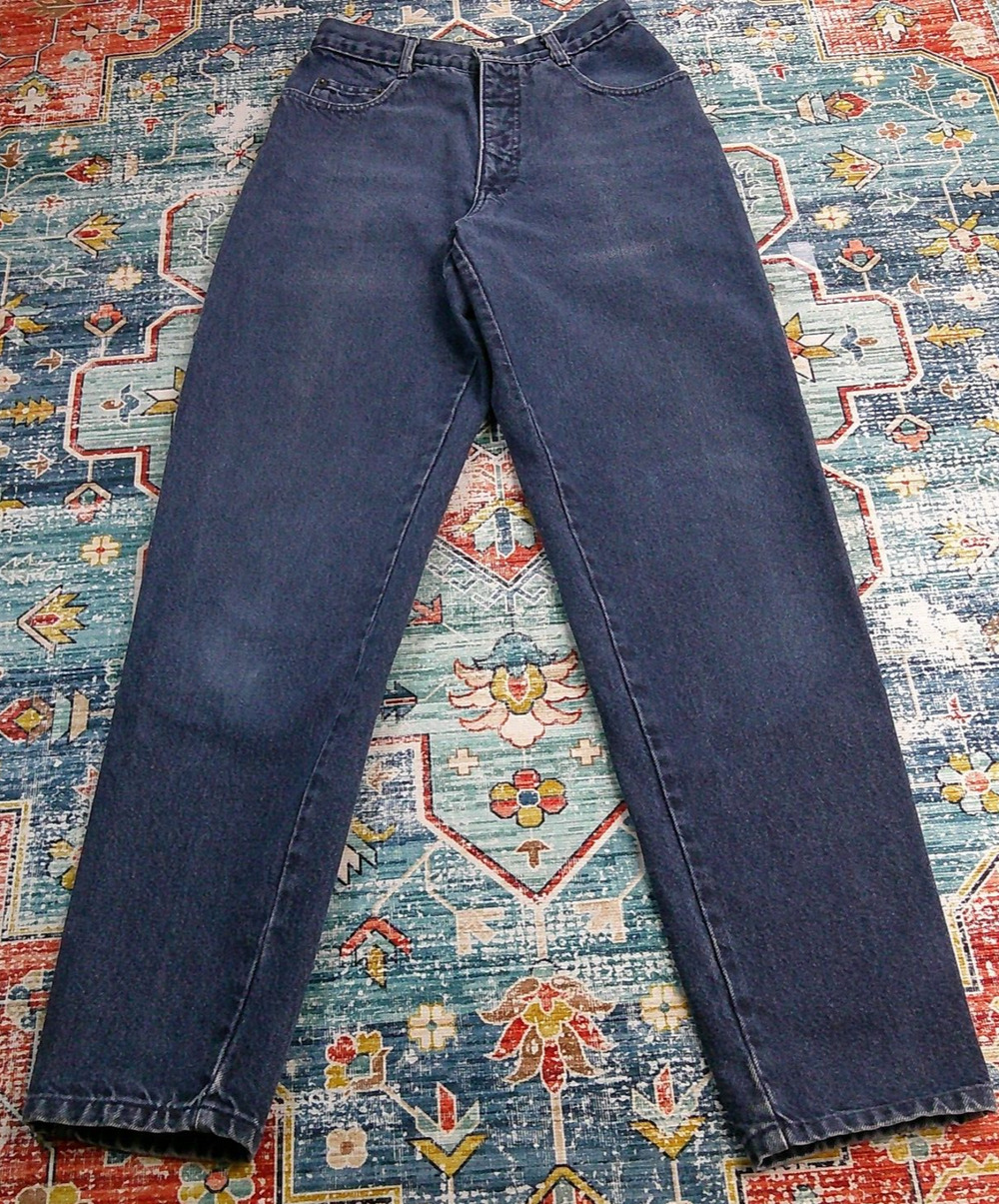 Vintage County Seat Mom Jeans Relaxed High Rise Dark Wash-Women's 7/8